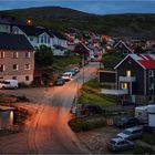 Nachts in Honningsvåg / Norwegen