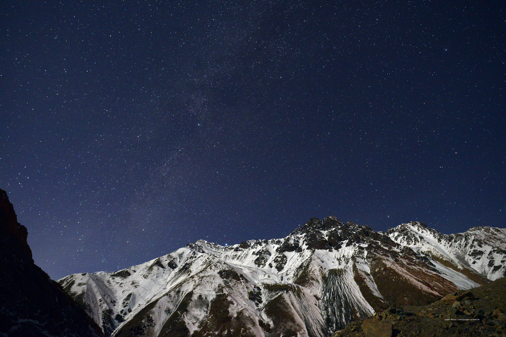 Nachts in Kirgistan im Winter 2017