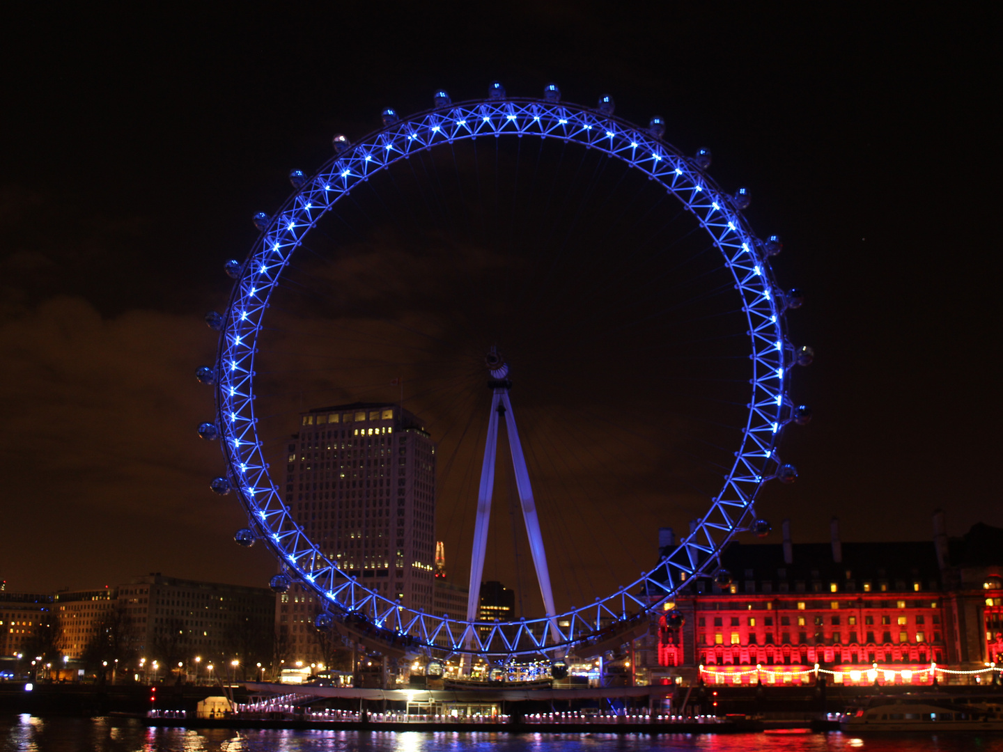 Nachts in London London eye