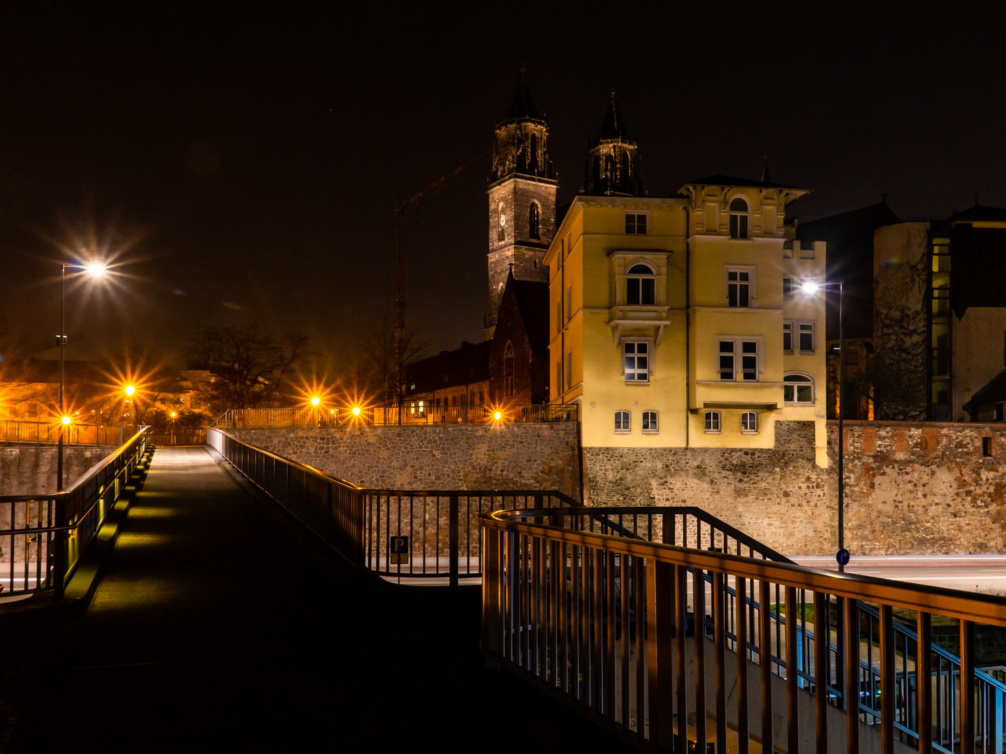 nachts in Magdeburg