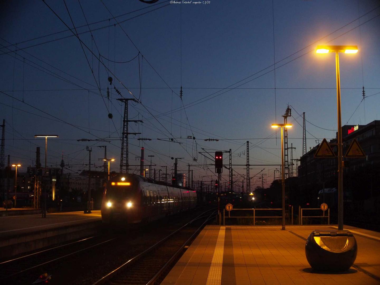 nachts in Nürnberg - am Bahnhof