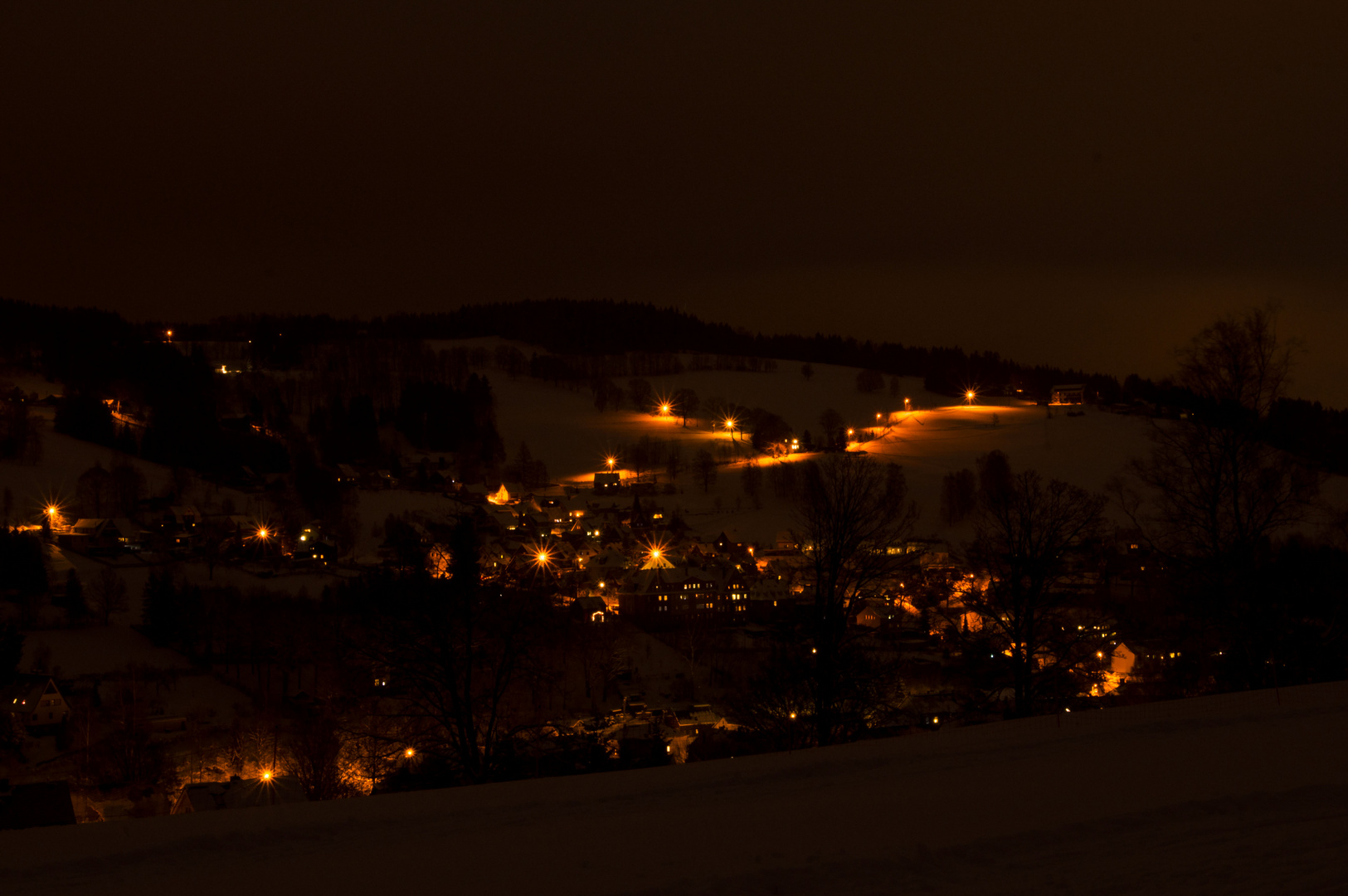 Nachts über Klingenthal