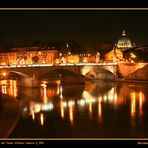 Nachtsicht auf die Ponte Vittorio Emanuele II