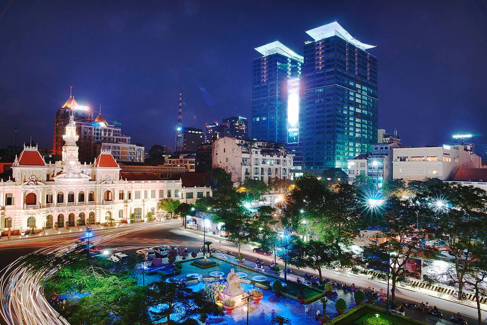 Nachtstimmung in Saigon