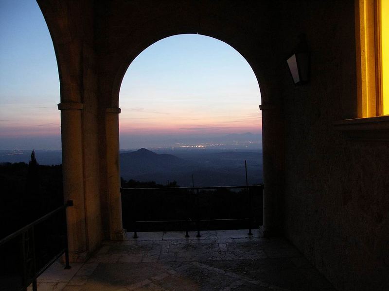 Nachtstimmung-Kloster Randa Mallorca