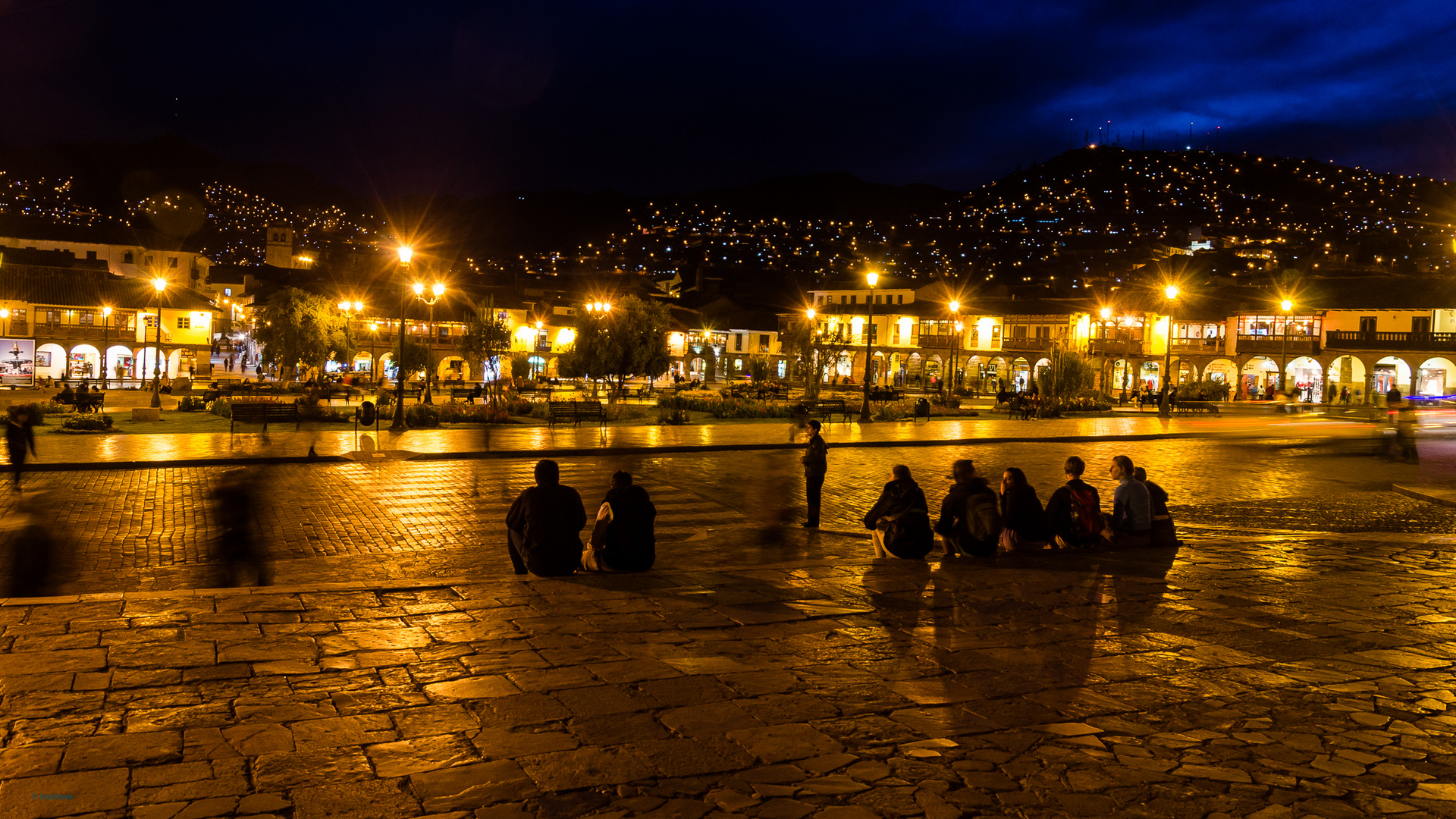 Nachtszene in Cusco