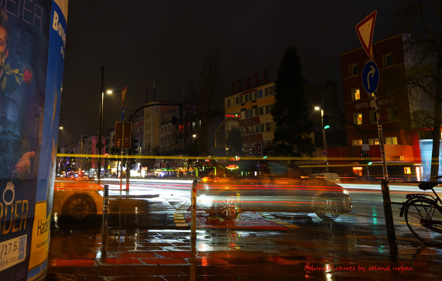 Nachtverkehr auf St. Pauli