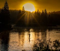 Nachtwandeln auf dem See