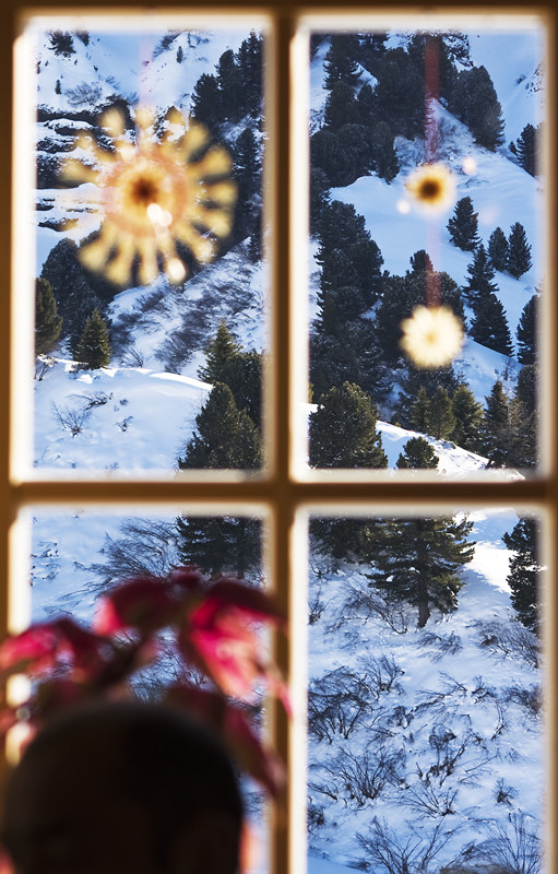 nachweihnachtlicher Blick aus der Hütte