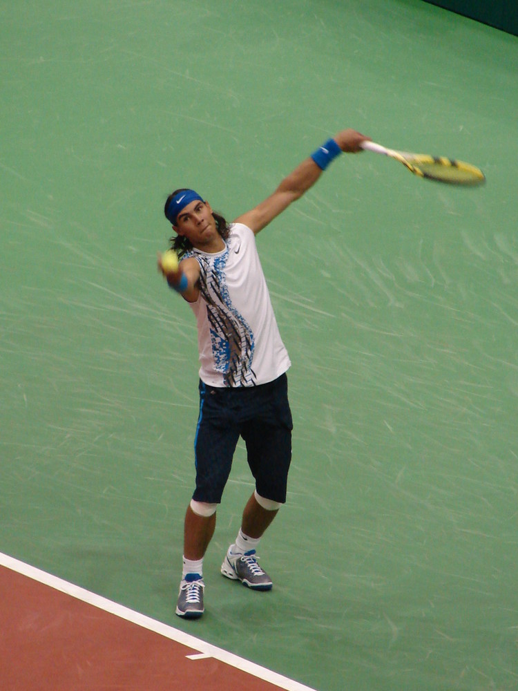 Nadal playing in Ahoy, Rotterdam