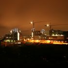 Nächtliche Baustelle der Bergischen Universität