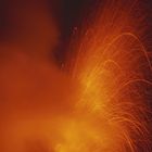 Nächtliche Eruption des Stromboli - September 1981