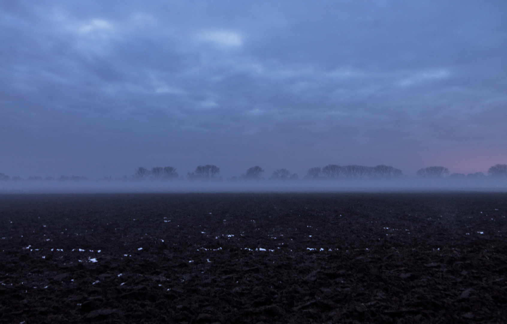 nächtliche felder im nebel