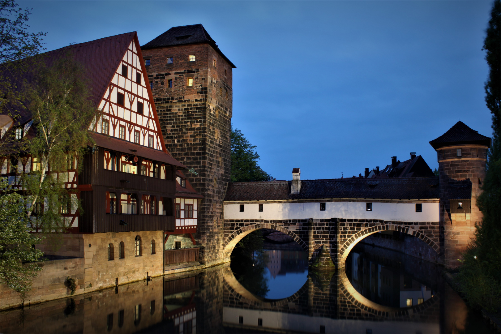 Nächtliche Nürnberger Altstadt