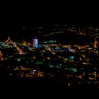 Nächtlicher Blick auf Pforzheim vom Monte Scherbelino aus