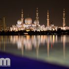 nächtlicher Blick auf Sheikh Zayed Grand Mosque