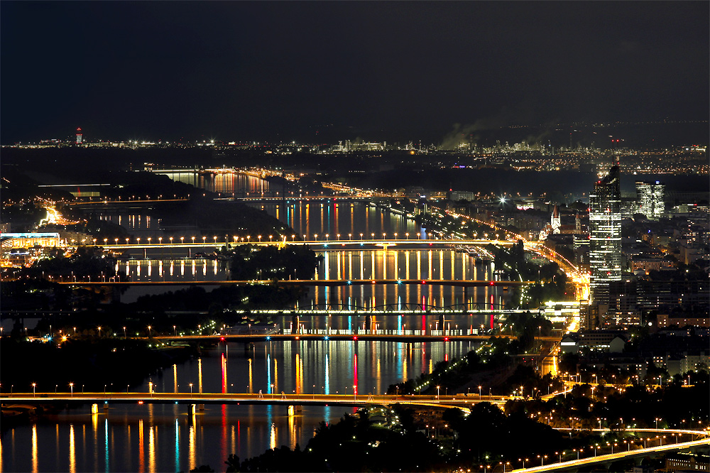 Nächtlicher Blick auf Wien