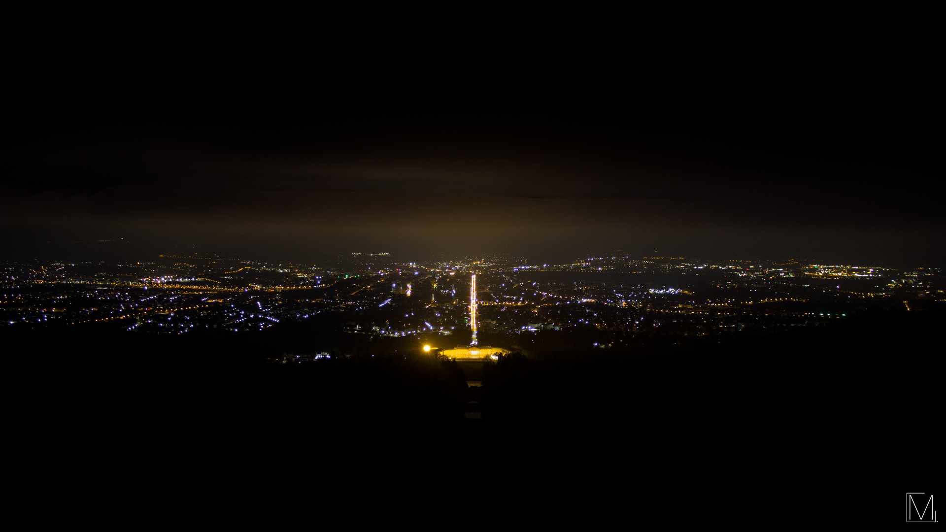 Nächtlicher Blick über Kassel