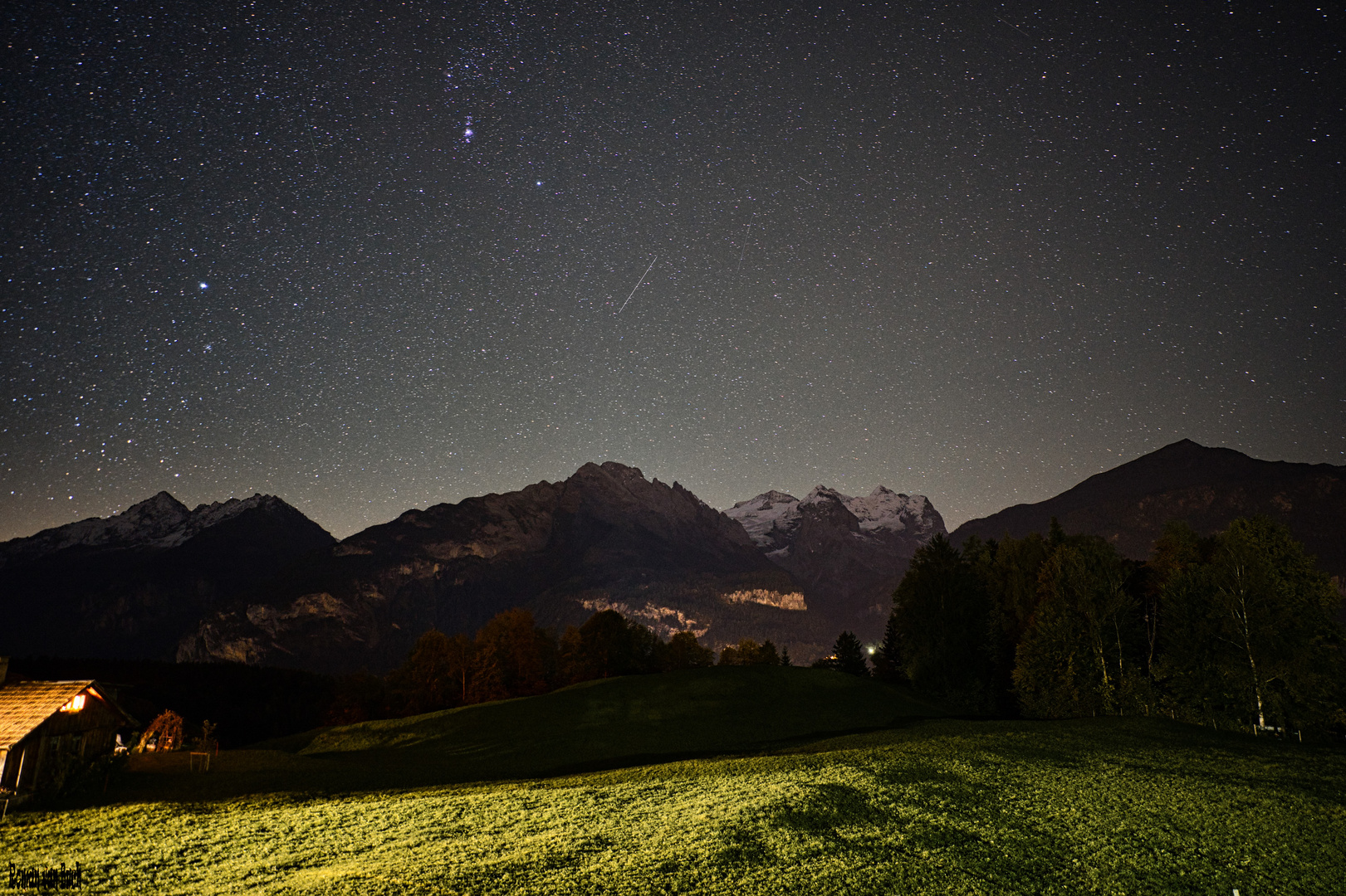 Nächtlicher Blick zum Wetterhorn