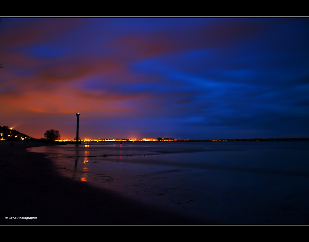 nächtlicher Elbstrand