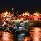 Nächtlicher Hafen, Norwegen