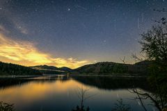 Nächtlicher Hohenwarte-Stausee