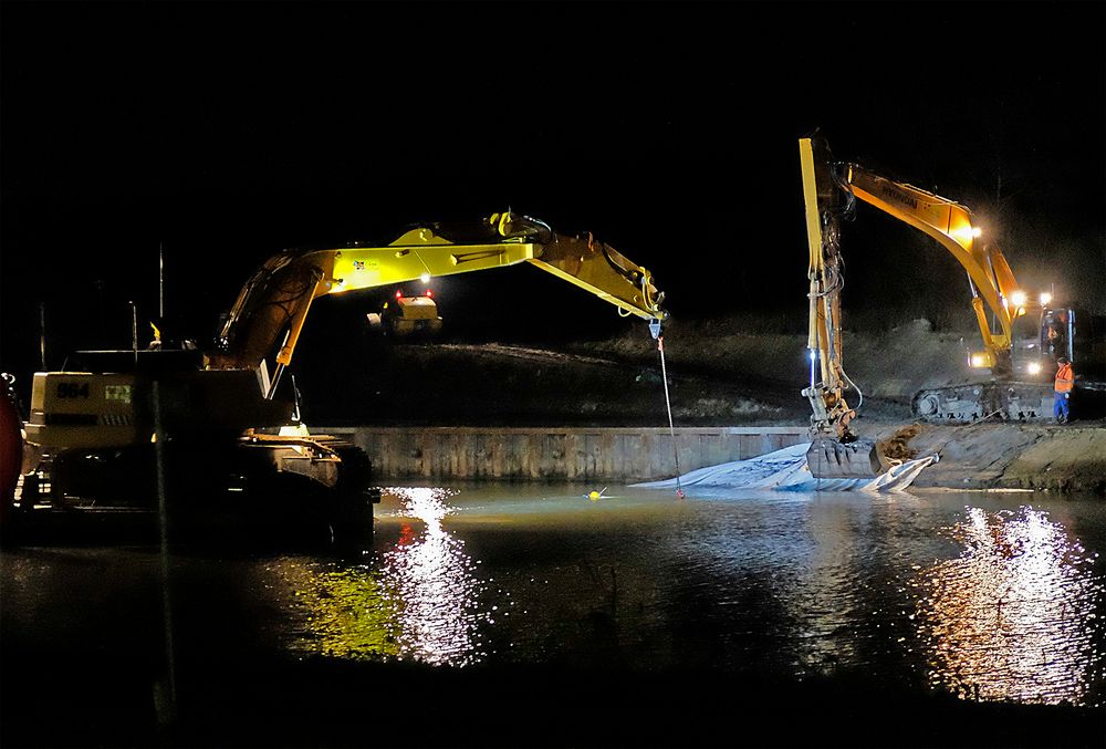 Nächtlicher Kanalschnorchler im Datteln-Hamm-Kanal