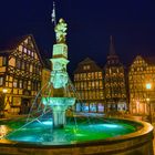 Nächtlicher Marktplatz in Fritzlar.