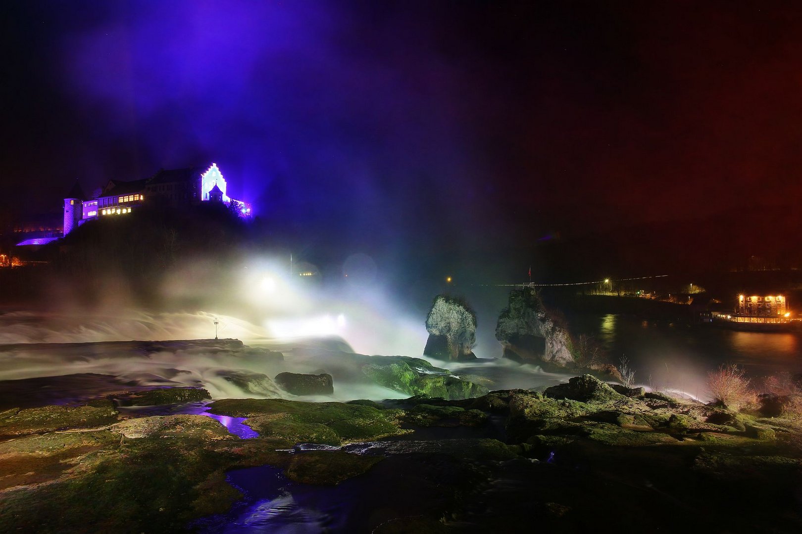 Nächtlicher Rheinfall