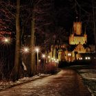 nächtlicher Weg zur Marienburg