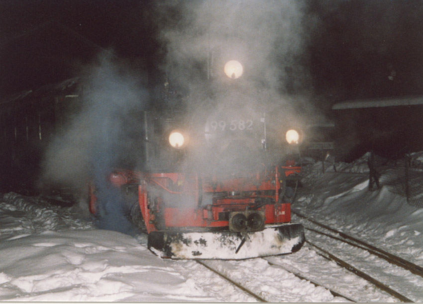 Nächtlicher Winterdampf