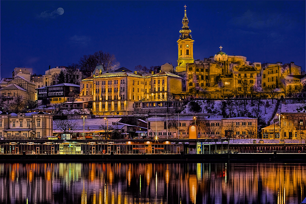 Nächtliches Belgrad