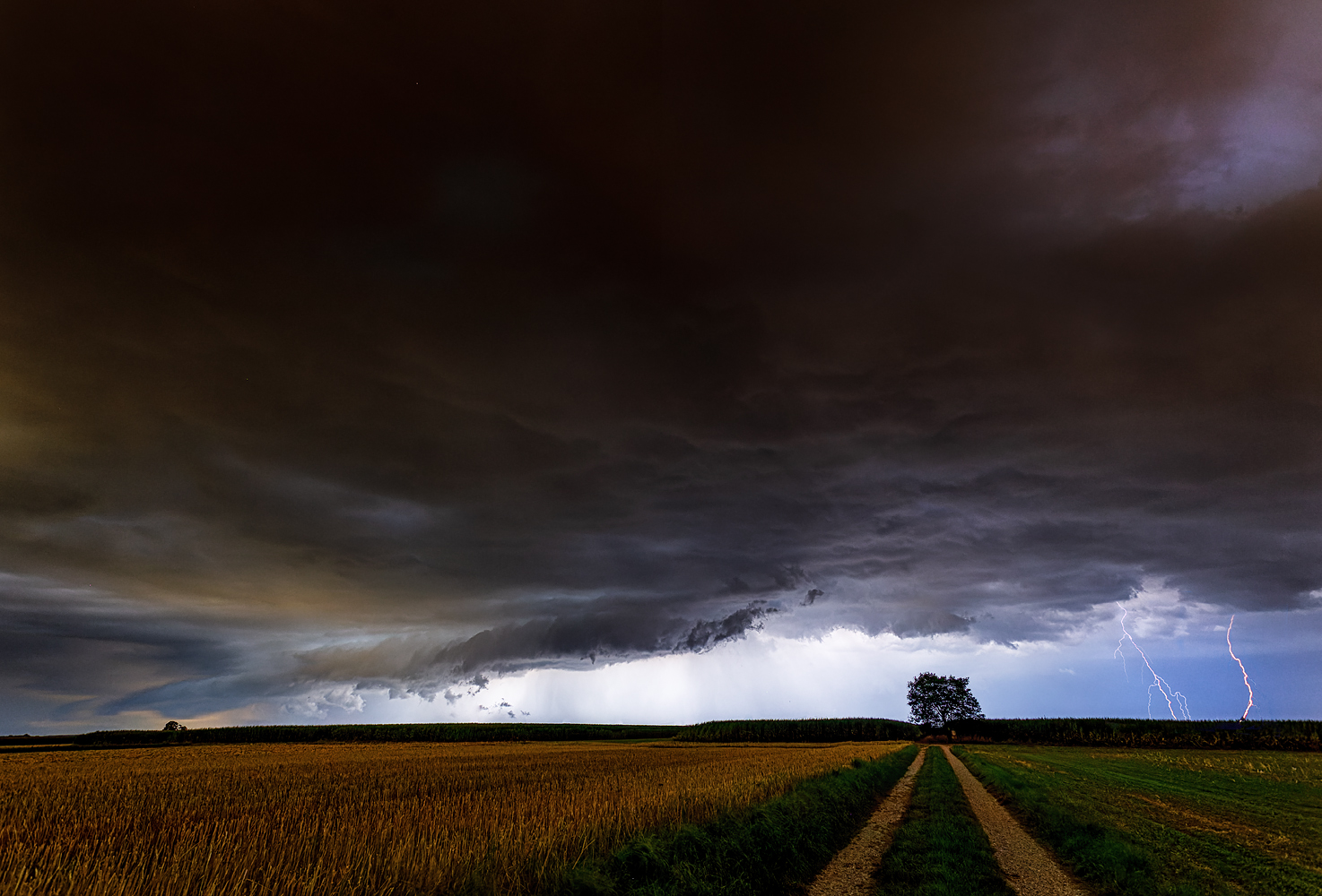 nächtliches blitzlichtgewitter