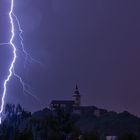 Nächtliches Gewitter über Siegburg