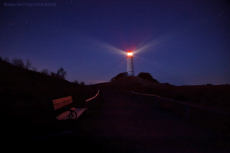 Nächtliches Leuchtfeuer - Der Dornbusch auf Hiddensee