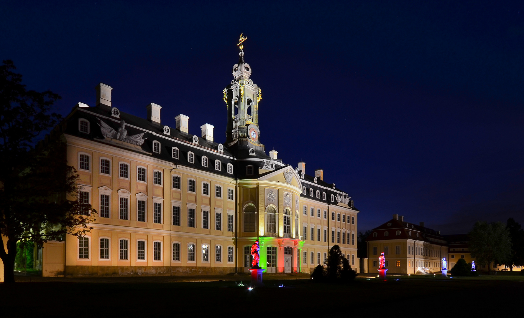 Nächtliches Schloss Hubertusburg