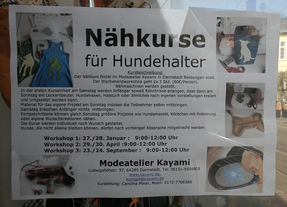 Nähkurse für Hundehalter