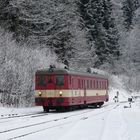 Nähmaschine im winterlichen Branná - in ein paar Tagen ist es vorbei