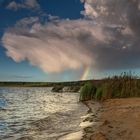 Nahendes Unwetter am Geierswalder See