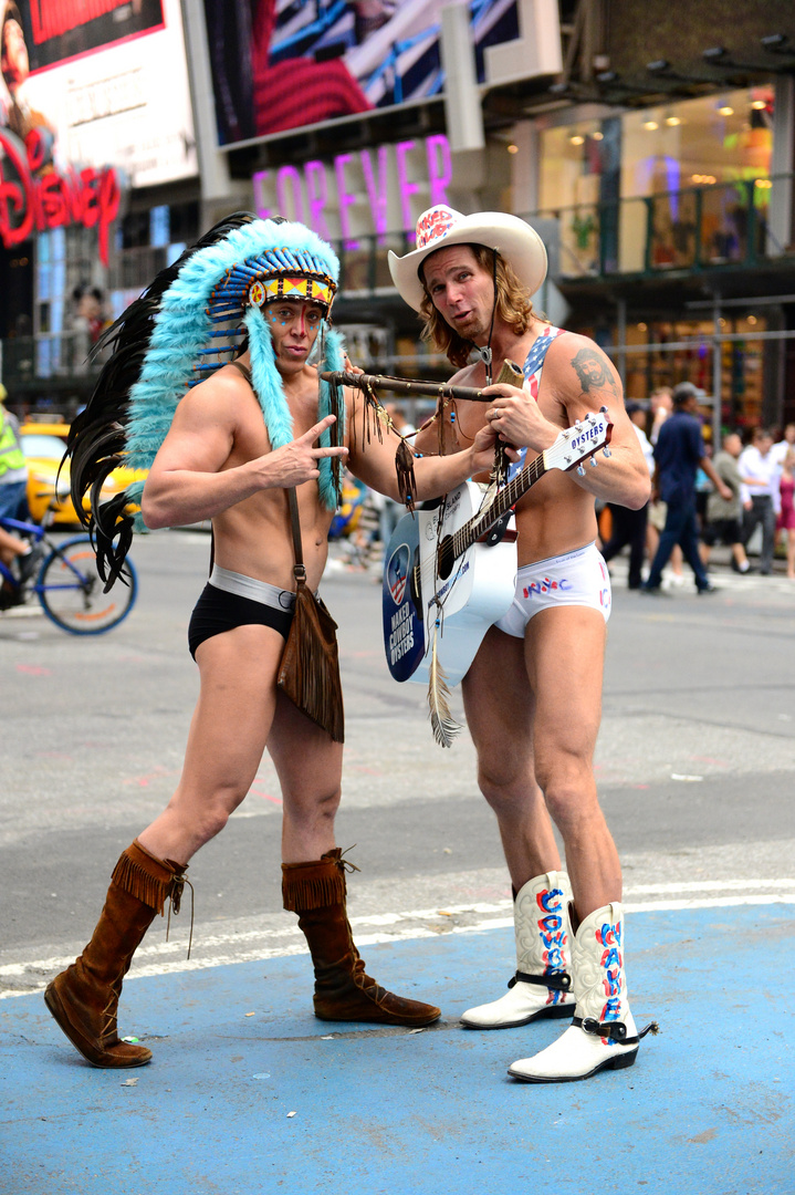 Naked Cowboy & Naked Indian