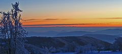 Naklerovska vysina mit Blick zur Schneekopppe in 123 km