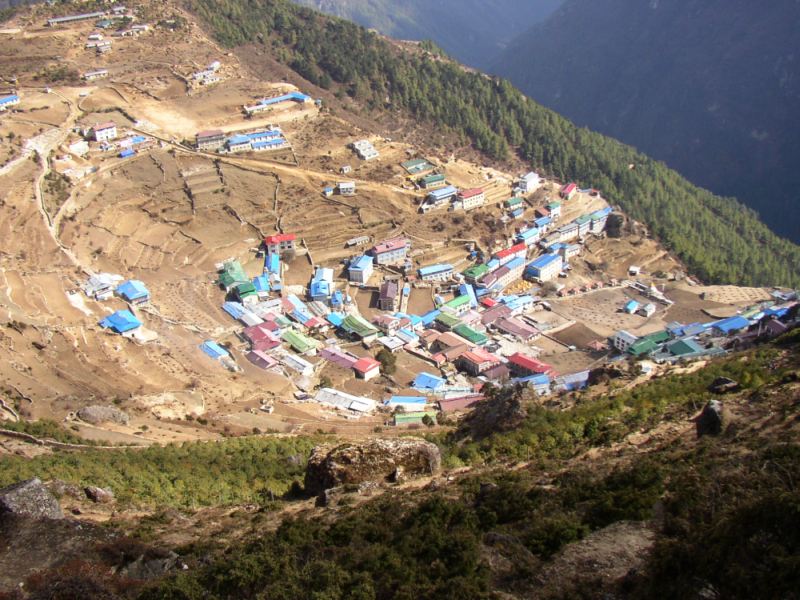 Namche Bazar am Nachmittag