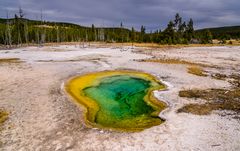 namenloser Pool im Biscuit Basin, Yellowstone NP, Wyoming, USA