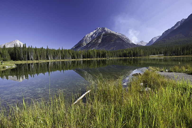 namenloser See zwischen Mud Lake und Spray Lake, Smith Dorrien Road, Spray Valley Province Park