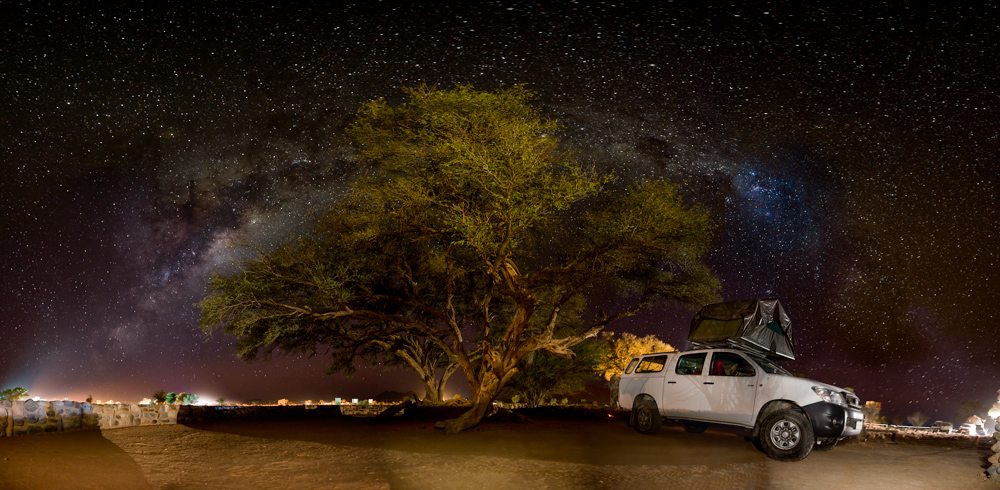 Namibia Camping bei Nacht