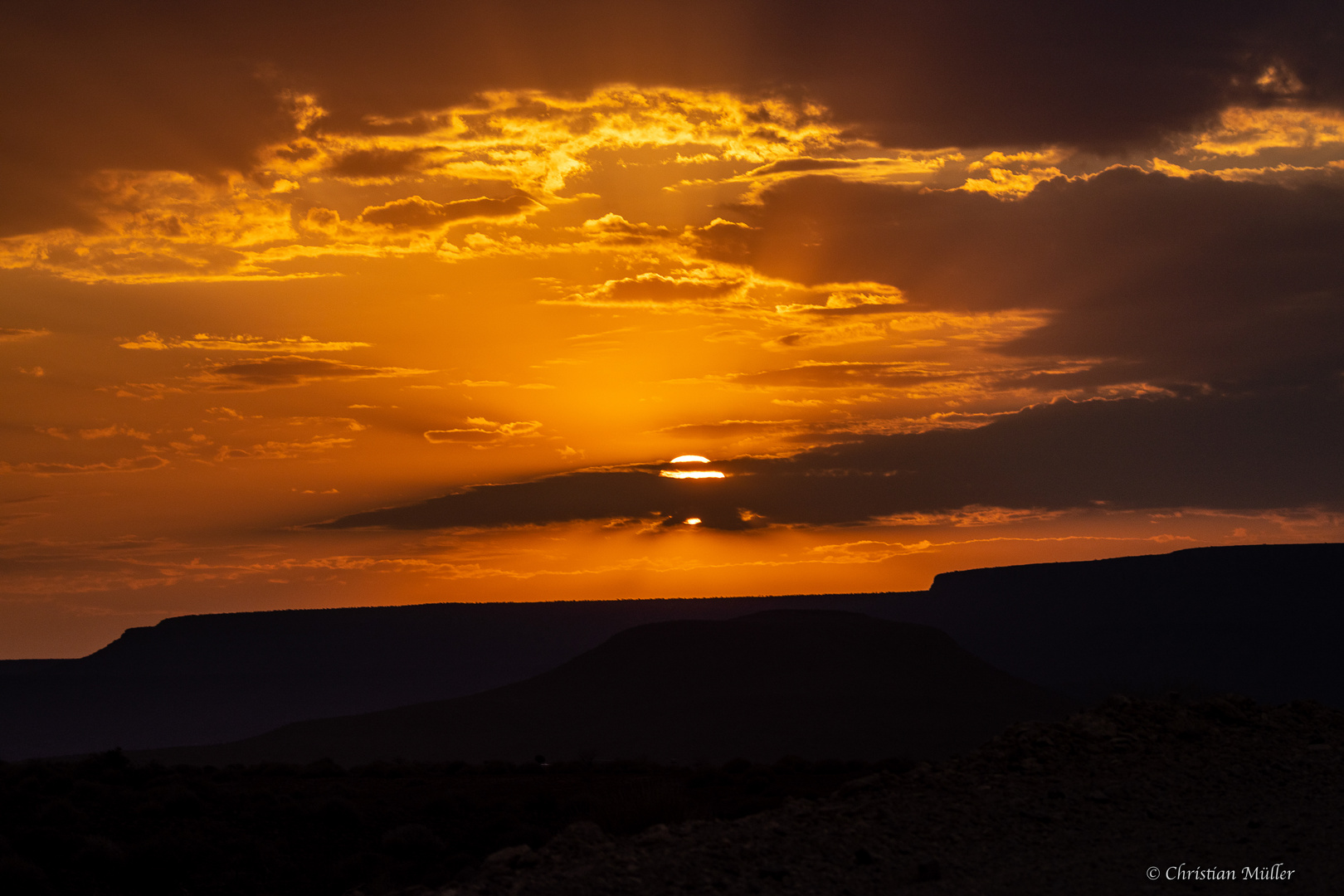 Namibia: Sonnenaufgang auf der Palmwag Lodge