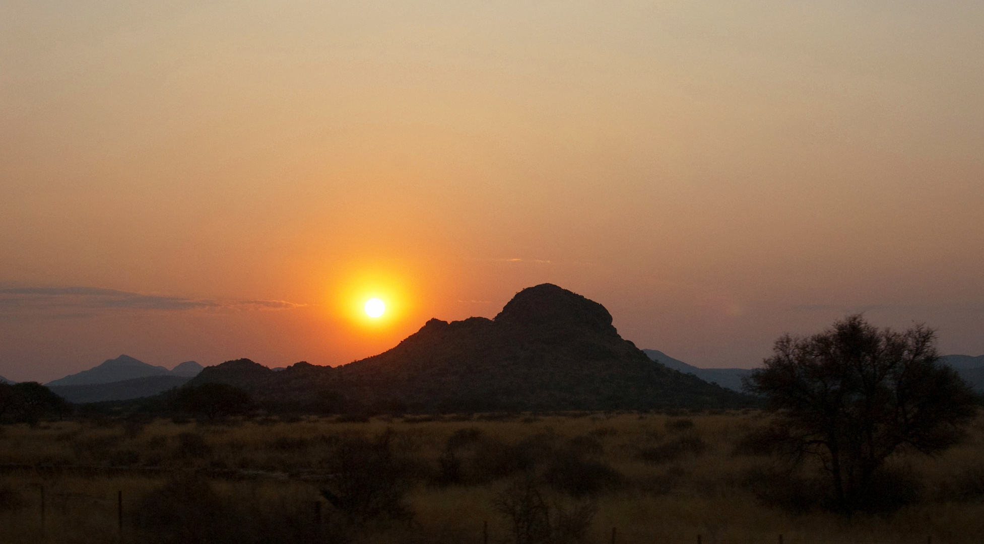 Namibias setting sun