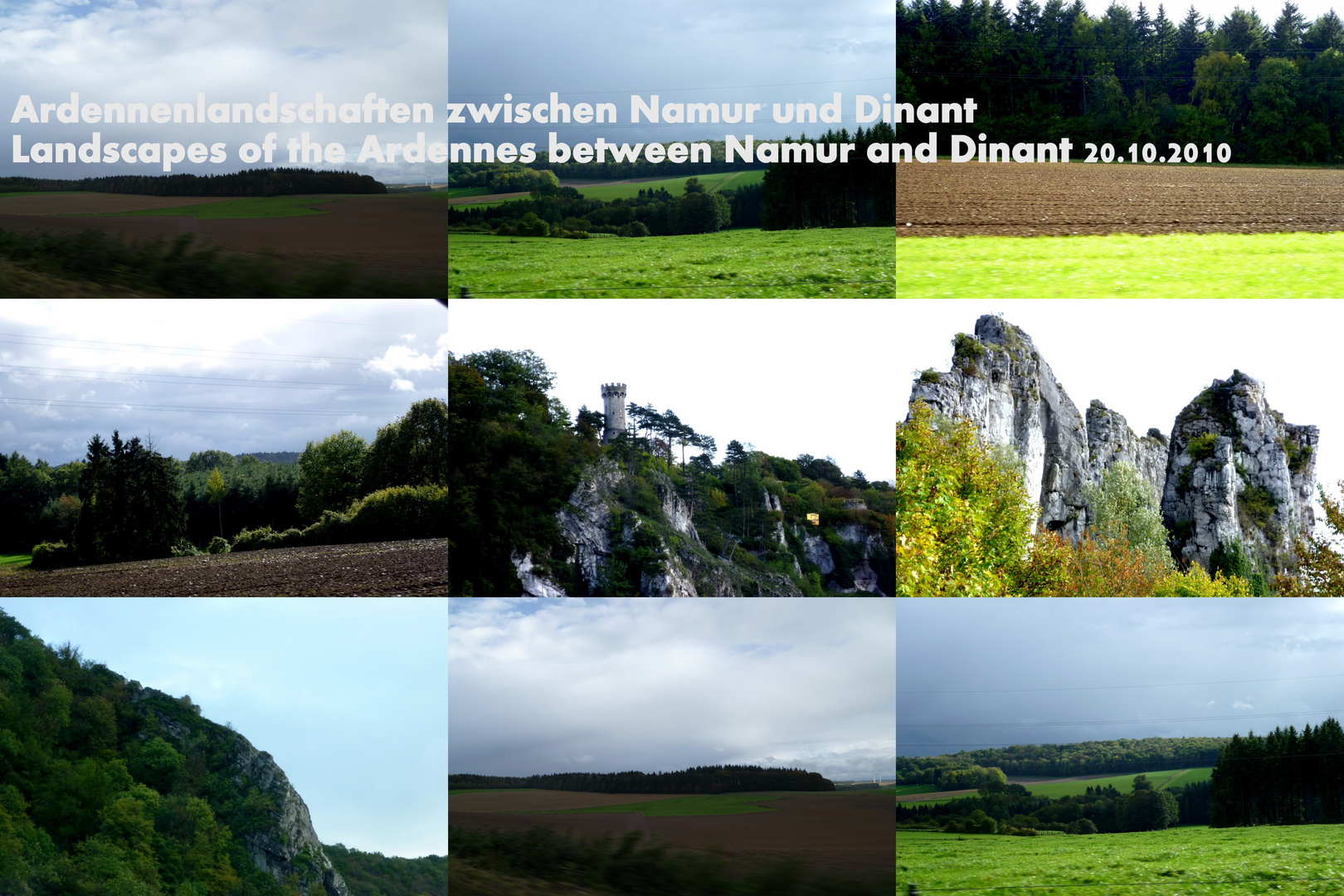 Namur bis Dinant - Landschaften in den Ardennen in Wallonien/ Belgien