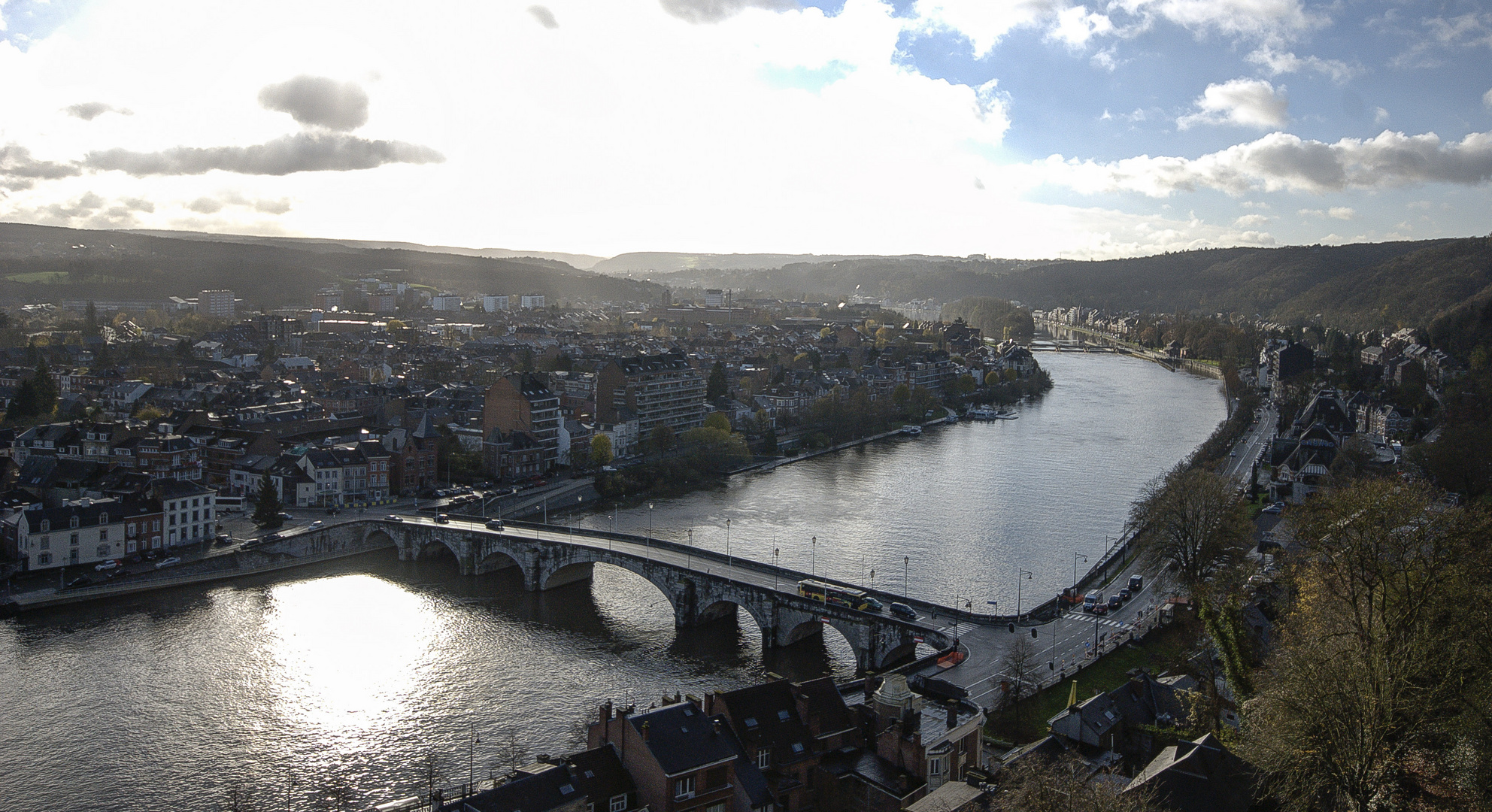 Namur - La Citadelle -  View on River Meuse and Pont de Jambes - 11