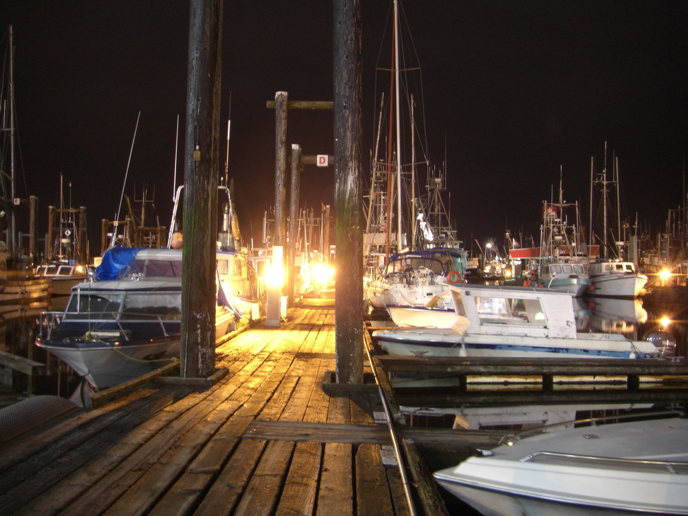 NANAIMO-HARBOR AT NIGHT